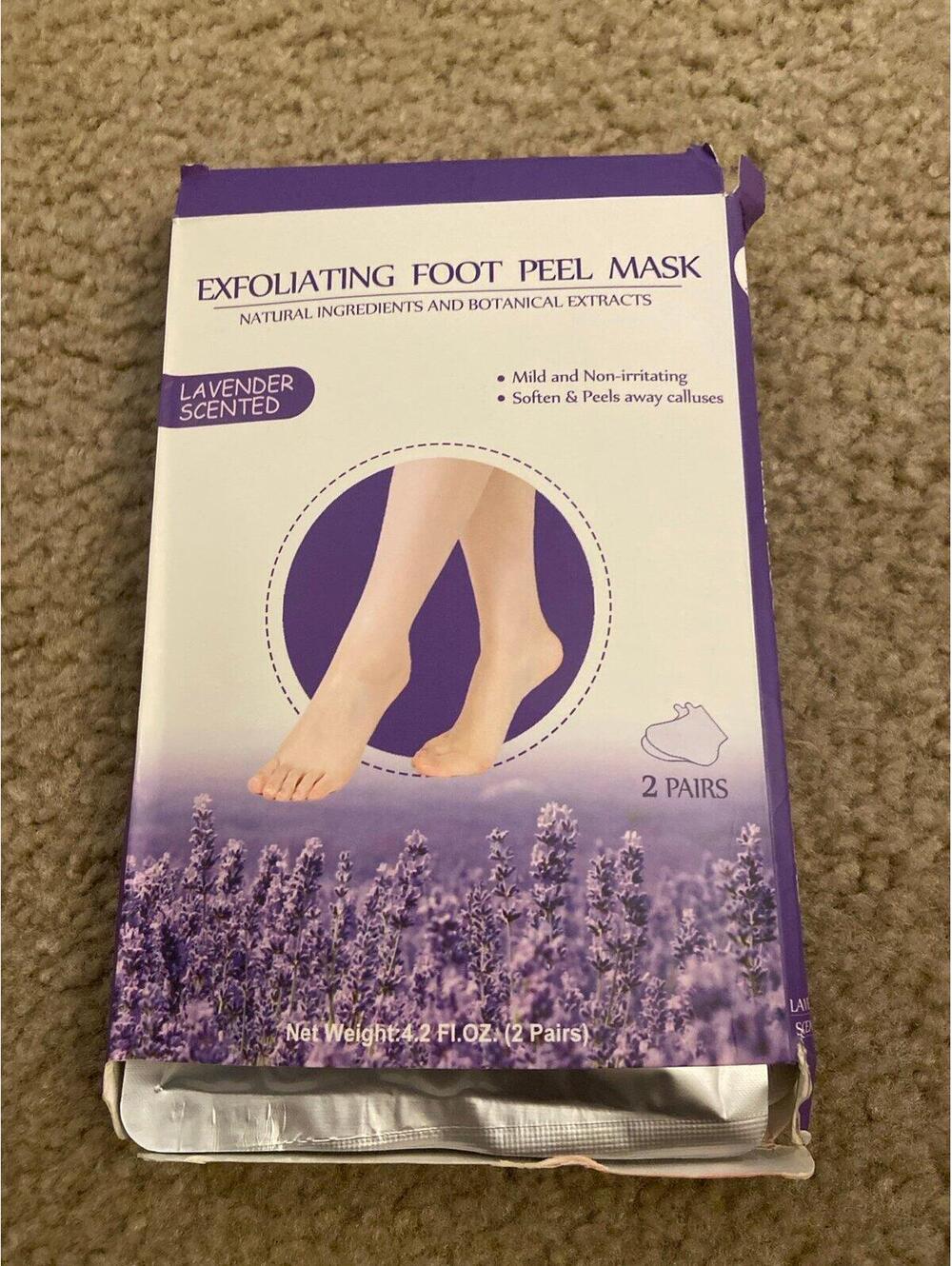 C347 exfoliating foot peel mask lavender scented 2 PCs